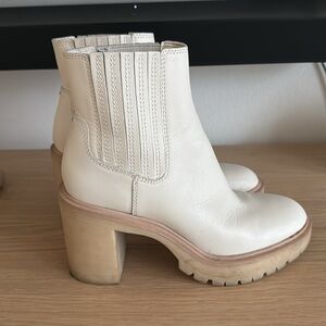 Dolce Vita Caster H2O Booties in Ivory Leather